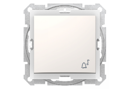 Sedna SDN0800323 - Sedna - 1pole pushbutton - 10A bell symbol, IP44 without frame cream , Schneider Electric