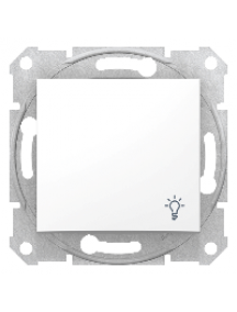 Sedna SDN0900121 - Sedna - 1pole pushbutton - 10A light symbol, without frame white , Schneider Electric
