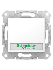Sedna SDN1600321 - Sedna - 1pole pushbutton - 10A label, locator light, without frame white , Schneider Electric