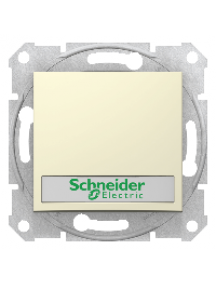 Sedna SDN1600347 - Sedna - 1pole pushbutton - 10A label, locator light, without frame beige , Schneider Electric