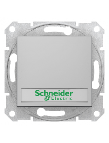 Sedna SDN1600360 - Sedna - 1pole pushbutton - 10A label, locator light, without frame aluminium , Schneider Electric