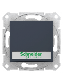 Sedna SDN1600370 - Sedna - 1pole pushbutton - 10A label, locator light, without frame graphite , Schneider Electric