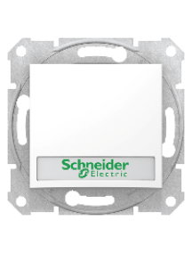 Sedna SDN1700421 - Sedna - 1pole pushbutton - 10A 12V~ label, locator light, without frame white , Schneider Electric