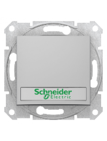 Sedna SDN1700460 - Sedna - 1pole pushbutt - 10A 12V~ label, locator light, without frame aluminium , Schneider Electric