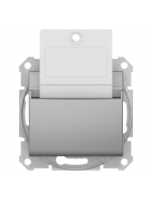 Sedna SDN1900160 - Sedna - hotel card switch - 10AX without frame aluminium , Schneider Electric