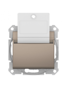 Sedna SDN1900168 - Sedna - hotel card switch - 10AX without frame titanium , Schneider Electric