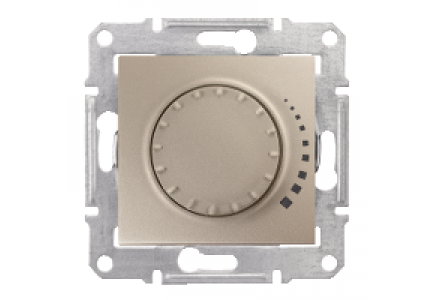 Sedna SDN2200468 - Sedna - rotary dimmer - 325VA, without frame titanium , Schneider Electric