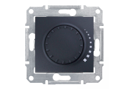 Sedna SDN2200570 - Sedna - 2way rotary pushbutton dimmer - 500VA, without frame graphite , Schneider Electric