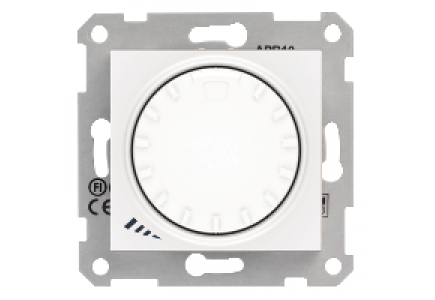 Sedna SDN2200921 - Sedna - rotary pushbutton dimmer - 1000VA, without frame white , Schneider Electric