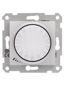 Sedna SDN2200960 - Sedna - rotary pushbutton dimmer - 1000VA, without frame aluminium , Schneider Electric