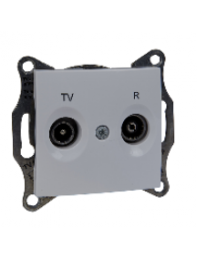 Sedna SDN3301821 - Sedna - TV/R intermediate outlet - 4dB without frame white , Schneider Electric