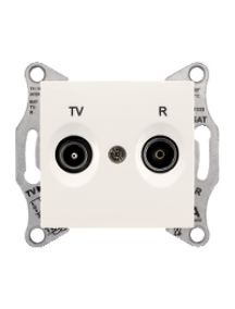 Sedna SDN3301823 - Sedna - TV/R intermediate outlet - 4dB without frame cream , Schneider Electric