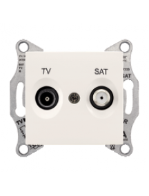 Sedna SDN3401223 - Sedna - TV-SAT intermediate outlet - 8dB without frame cream , Schneider Electric