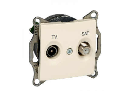 Sedna SDN3401647 - Sedna - TV-SAT ending outlet - 1dB without frame beige , Schneider Electric