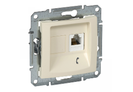 Sedna SDN4101147 - Sedna - single telephone outlet - RJ11 without frame beige , Schneider Electric