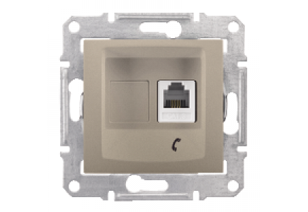 Sedna SDN4101168 - Sedna - single telephone outlet - RJ11 without frame titanium , Schneider Electric