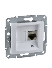 Sedna SDN4500121 - Sedna - single data outlet - RJ45 cat.5e STP without frame white , Schneider Electric