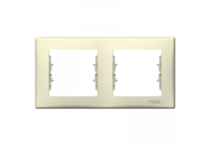 Sedna SDN5800347 - Sedna - horizontal 2-gang frame - beige , Schneider Electric