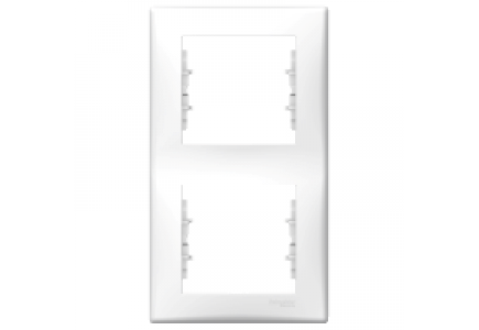 Sedna SDN5801121 - Sedna - vertical 2-gang frame - white , Schneider Electric