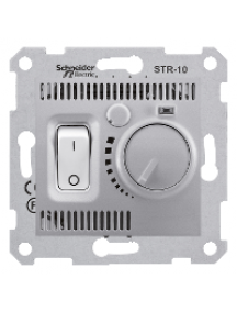 Sedna SDN6000160 - Sedna - room thermostat - 10A without frame aluminium , Schneider Electric