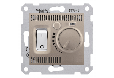 Sedna SDN6000168 - Sedna - room thermostat - 10A without frame titanium , Schneider Electric