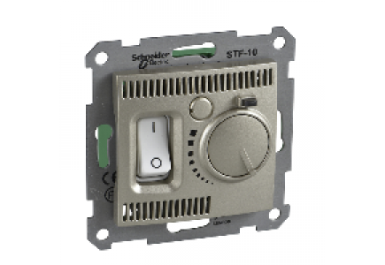 Sedna SDN6000368 - Sedna - floor thermostat - 10A without frame titanium , Schneider Electric