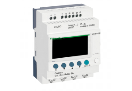 Zelio Logic SR3B101BD - Zelio Logic - relais intelligent modul.- 10 E/S - 24Vcc - horloge - affichage , Schneider Electric