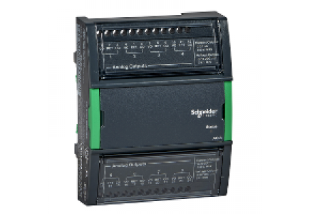 SXWAOV8XX10001 - AO-V-8 Module: 8 Analog Outputs (0-10 V) , Schneider Electric