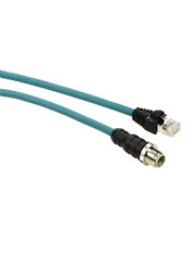 ConneXium TCSECL1M1M25S2 - câble Ethernet - cordon droit - IP67 - M12/M12 - 25 m - CE/UL , Schneider Electric