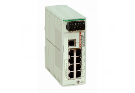 ConneXium TCSESB083F2CU0 - switch Ethernet managé basique - 6 ports cuivre - 2 ports fibre multimode , Schneider Electric