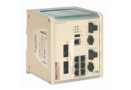 ConneXium TCSESM063F2CU1 - switch Ethernet managé étendu RIO - 6 ports cuivre - 2 ports fibre multimode , Schneider Electric