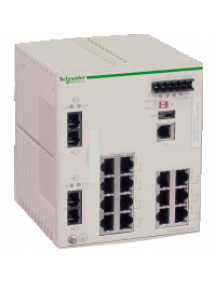 ConneXium TCSESM163F2CU0 - switch Ethernet managé standard - 14 ports cuivre - 2 ports fibre multimode , Schneider Electric