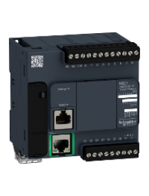 Modicon M221 TM221CE16T - Modicon M221, contrôleur 16E/S PNP, port Ethernet+série, 24VCC , Schneider Electric