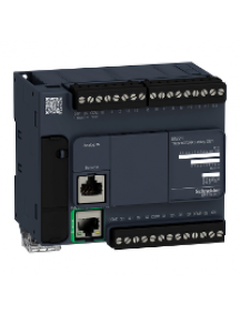Modicon M221 TM221CE24R - Modicon M221, contrôleur 24E/S relais, port Ethernet+série, 100/240VCA , Schneider Electric