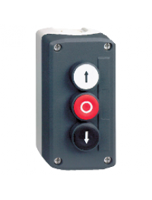 Harmony XALD XALD324 - Harmony boite - 3 boutons poussoirs Ø22 - blanc /rouge /noir , Schneider Electric