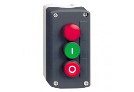 Harmony XALD XALD363B - Harmony boite - 3 boutons poussoirs Ø22 - vert /rouge/voyant rouge , Schneider Electric