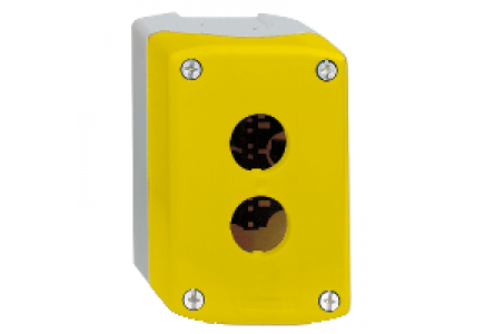 Harmony XALK XALK02 - Harmony boite - 2 trous - couvercle jaune - fond gris clair , Schneider Electric