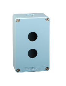 Harmony XAP XAPM2202 - Harmony XAPM - boîte à boutons vide - métallique - 2 perçages horizontaux , Schneider Electric