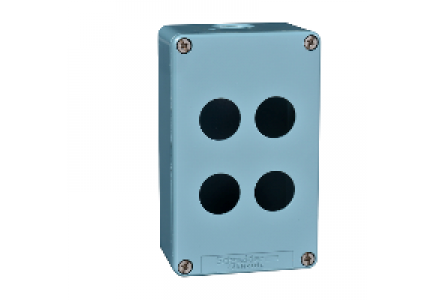 Harmony XAP XAPM2204 - Harmony XAPM - boîte à boutons vide - métallique - 4 perçages en 2 colonnes , Schneider Electric