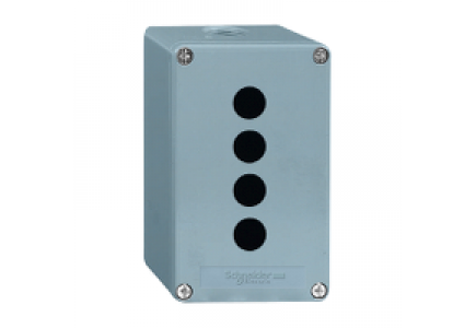 Harmony XAP XAPM2504 - Harmony XAPM - boîte à boutons vide - métallique - 4 perçages en 2 colonnes , Schneider Electric