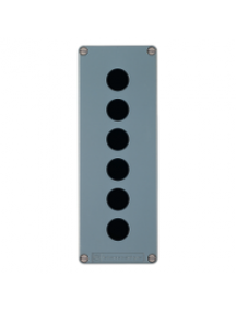 Harmony XAP XAPM4506 - Harmony XAPM - boîte à boutons vide - métallique - 6 perçages horizontaux , Schneider Electric