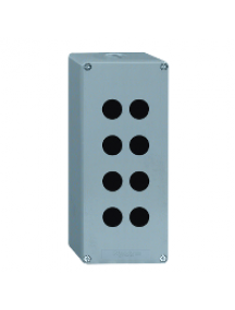 Harmony XAP XAPM4508 - Harmony XAPM - boîte à boutons vide - métallique - 8 perçages en 2 colonnes , Schneider Electric