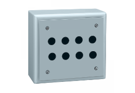 Harmony XAP XB2SL42009 - Harmony XB2S - boîte à boutons vide - métallique - 8 perçages en 4 colonnes , Schneider Electric