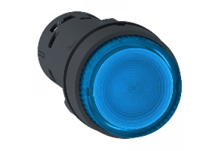 Harmony XB7 XB7NJ06B1 - Harmony bouton poussoir lumineux - Ø22 - LED bleue - à accrochage - 1F - 24v , Schneider Electric