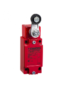 OsiSense XC XCLJ10514 - Limit switch XCLJ - red body steel - roller bearing lever- NC / NC snap contacts , Schneider Electric