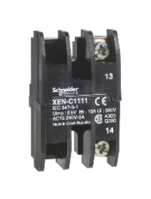 Harmony XAC XENC1121 - Harmony XENC - bloc de contact à rappel - 1O - montage frontal - entraxe 30/40mm , Schneider Electric
