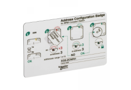 OsiSense XG XGSZCNF01 - OsiSense XG - badge - pour la configuration des adresses de stations RFID , Schneider Electric
