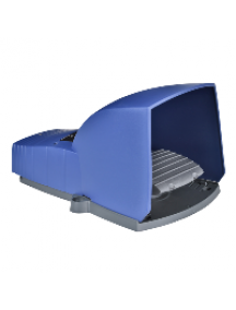 Harmony XPE XPEB310 - Preventa XPEB - inter. à pied - simple - avec capot - plast.- bleu - 1O+1F , Schneider Electric