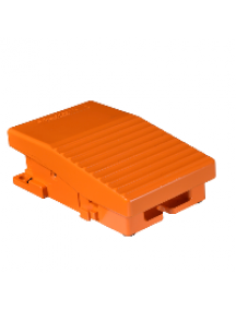 Harmony XPE XPER110 - Preventa XPER - inter. à pied - simple - sans capot - métal.- orange - 1O+1F , Schneider Electric