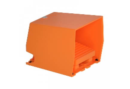 Harmony XPE XPER310 - Preventa XPER - inter. à pied - simple - avec capot - métal.- orange - 1O+1F , Schneider Electric